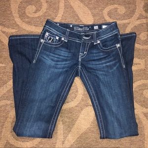 🛑SOLD Zebra Rhinestone Miss Me Jeans